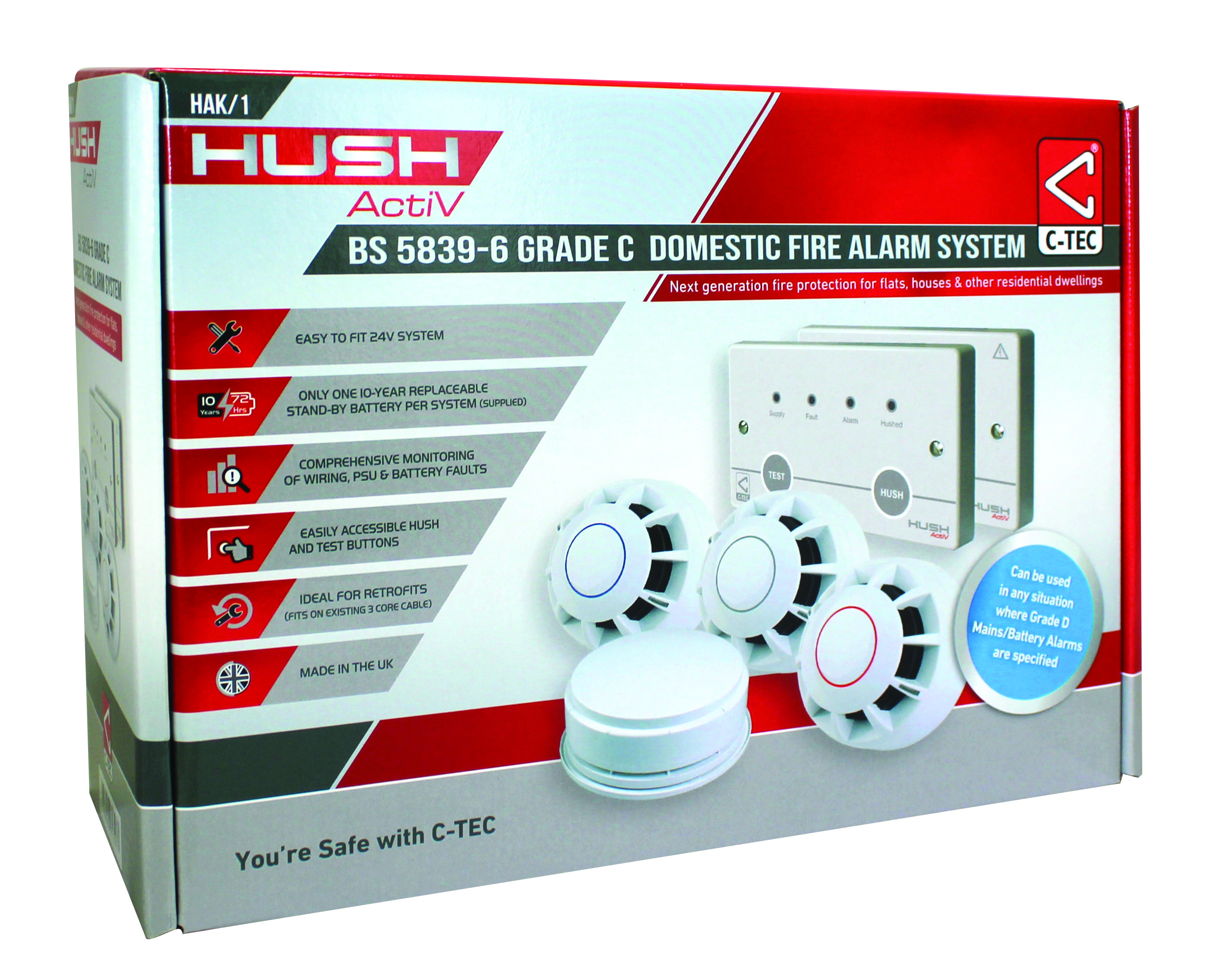 CTEC Hush ActiV Domestic Fire Alarm